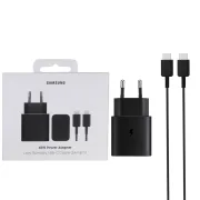 شارژر دیواری دوپین PD و فست تک پورت Samsung مدل ET-T4511 45W به همراه کابل شارژ Type-C To Type-C - مشکی (گارانتی 18 ماهه تعویض اچ دی سرویس) اصل چین - تصویر 1