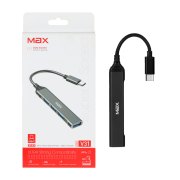 هاب 4 پورت Max Type-C مدل V31 - مشکی - MMX - تصویر 1
