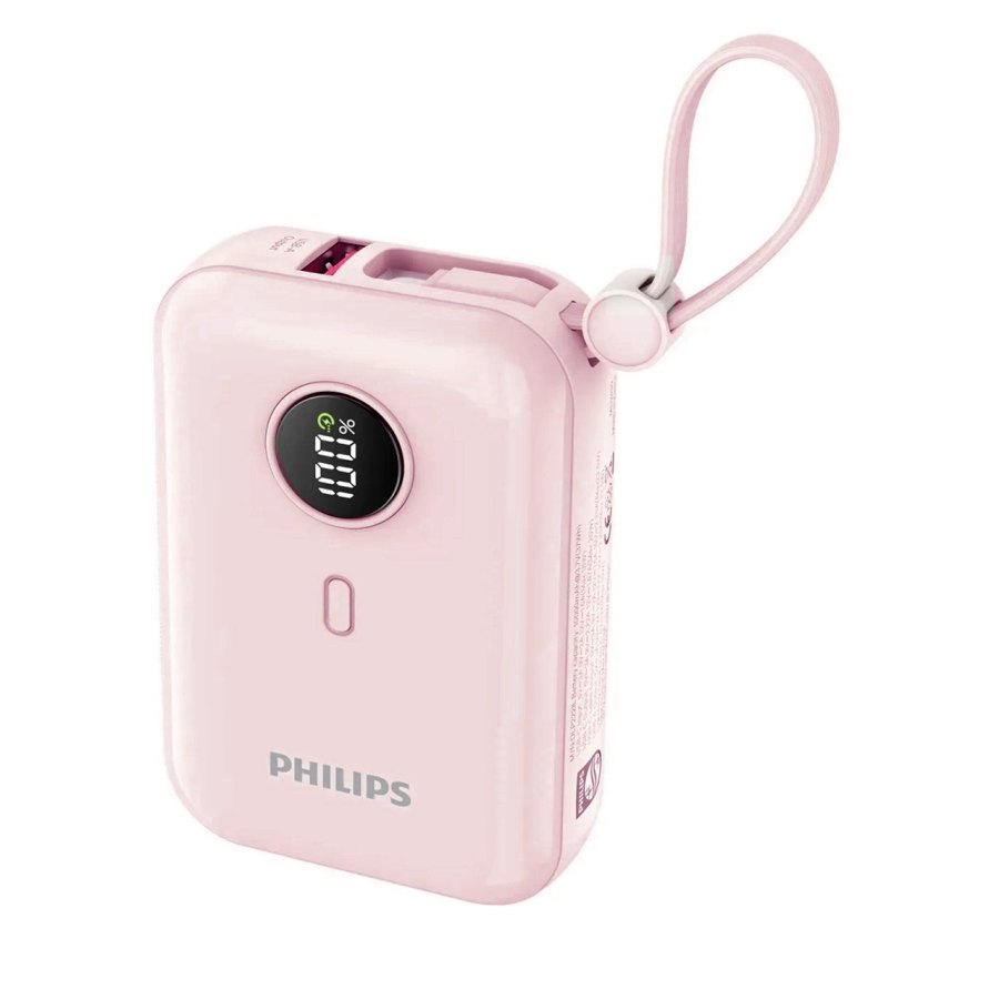 پاوربانک PD و فست شارژ Philips 10000mAh مدل DLP2228CP 22.5W - صورتی (گارانتی دوساله سی آوا) - تصویر 1
