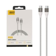 کابل شارژ 1.2 متری فست QCY Type-C To Type-C مدل DC22 100W - سفید (گارانتی تعویض یکساله شرکتی) - تصویر 1