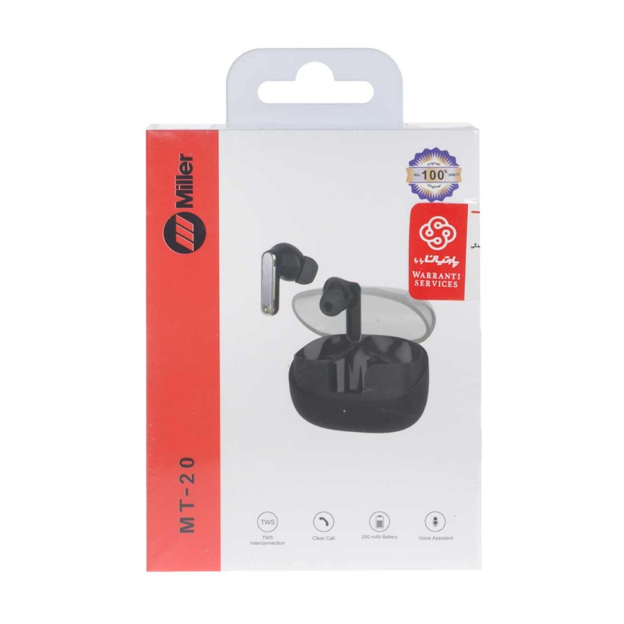 ایرفون بی سیم Miller مدل MT-20 - مشکی (گارانتی پارتیان پایا) - تصویر 1