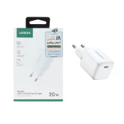 شارژر دیواری PD و فست تک پورت UGREEN مدل Nexode CD318-15324 20W - سفید (گارانتی 18 ماهه آسان پیشرو) - تصویر 1