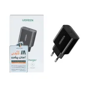 شارژر دیواری PD و فست تک پورت UGREEN مدل CD137-10191 20W - مشکی (گارانتی 18 ماهه آسان پیشرو) - تصویر 1