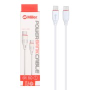 کابل شارژ فست پاوربانک Miller Type-C To Type-C مدل CA-1445 - سفید (گارانتی پارتیان پایا) - تصویر 1