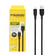 کابل شارژ 1.1 متری فست اندروید Masaru مدل M308A - مشکی - SMO - تصویر 1