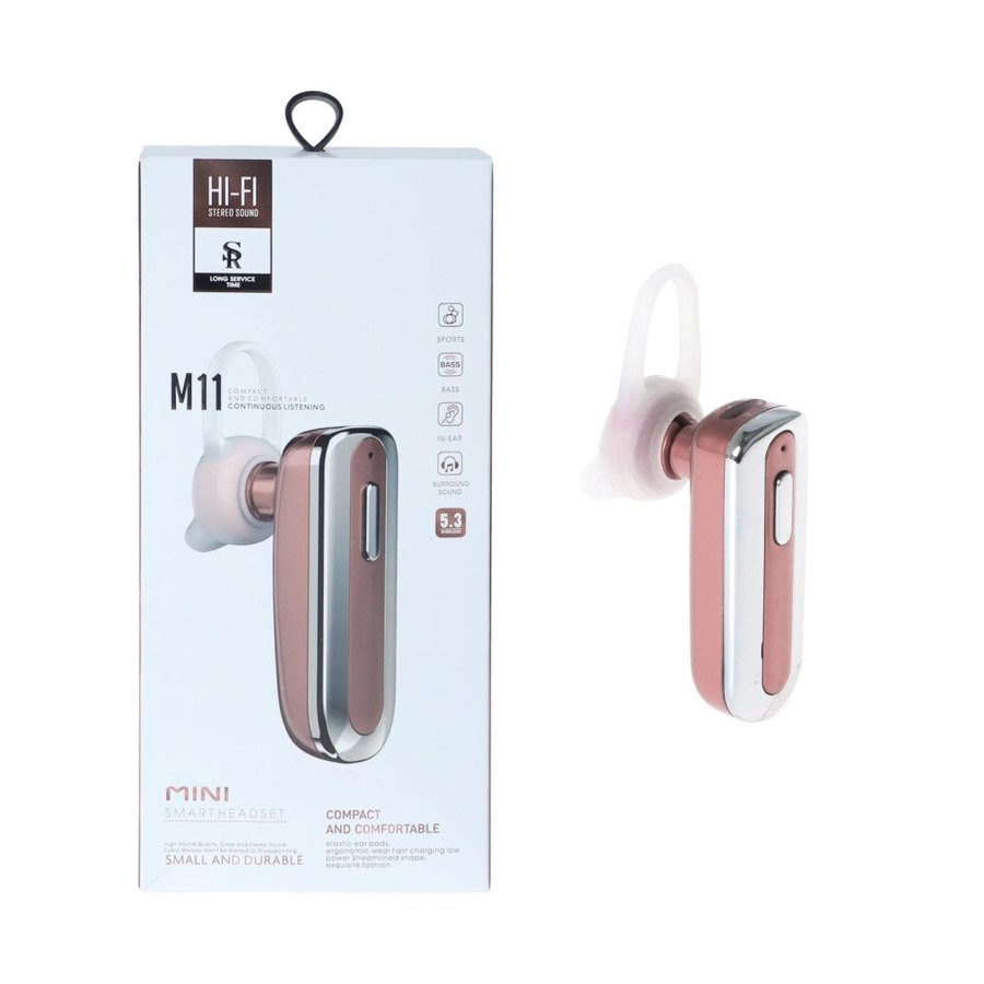 هندزفری بی سیم تک گوش HI-FI مدل M11 - رزگلد - تصویر 1