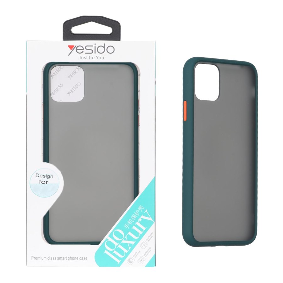قاب Yesido مات دور رنگی Apple iPhone 11 Pro Max - سبز (پک دار) - تصویر 1