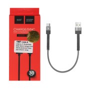 کابل شارژ PD و فست 30 سانتی پاوربانک Type-C مدل X-15 60W - خاکستری - DST (گارانتی شش ماهه) - تصویر 1