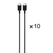 پک 10 عددی کابل شارژ SAMSUNG Type-C to Type-C مدل S23 HI Plus PD - مشکی - DST (گارانتی شش ماهه) - تصویر 1