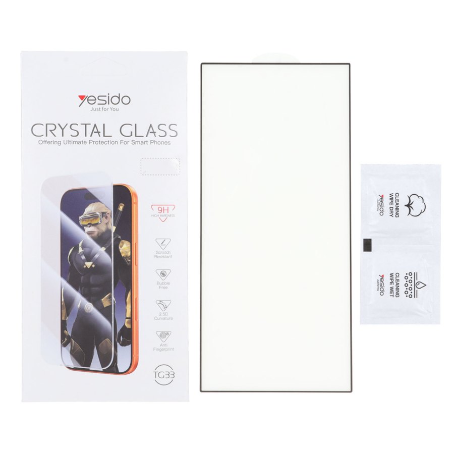 محافظ صفحه نمایش شیشه ای اورجینال Crystal Glass Yesido TG33 مدل Samsung Galaxy S24 Ultra (پک دار) - تصویر 1