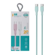 کابل شارژ فست Type-C To Type-C 6A - آبی - DST (گارانتی شش ماهه) - تصویر 1