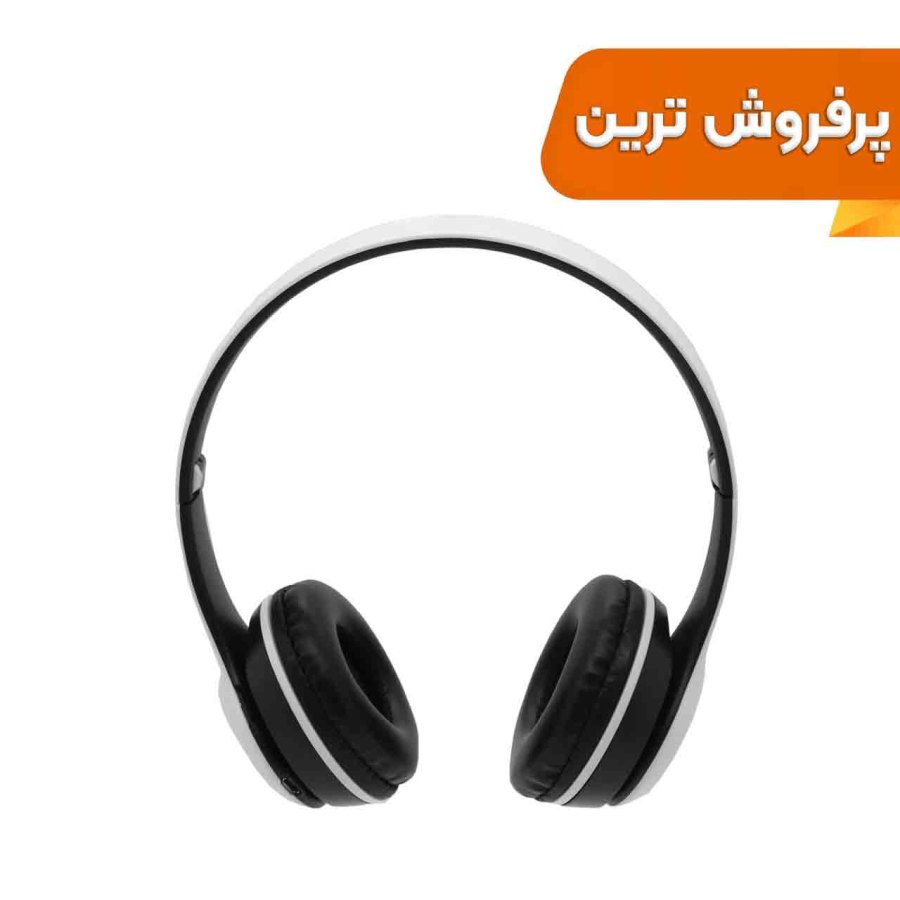 هدفون بی سیم مدل P47-سفید مشکی - تصویر 1