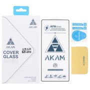 محافظ صفحه نمایش شیشه ای اورجینال Full Cover - AKAM مدل Samsung Galaxy S25 Ultra به همراه دستمال و پد سیلیکونی (پک دار) - تصویر 1