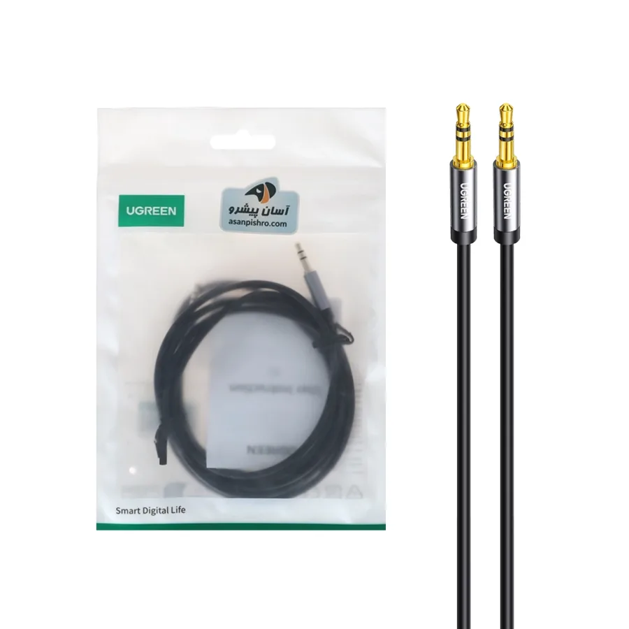 کابل یک و نیم متری UGREEN AUX مدل 10734 - مشکی - تصویر 1