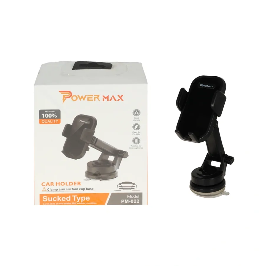 هولدر گوشی موبایل پایه دار Power Max مدل PM-022 - مشکی - تصویر 1