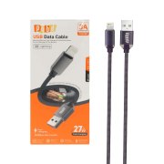 کابل شارژ فست آیفون pqbd مدل PQ-C05L 27W - بنفش - تصویر 1