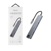 هاب 8 پورت Yesido Type-C مدل HB27 - خاکستری(گارانتی شش ماه تعویض نیکان همراه) - تصویر 1