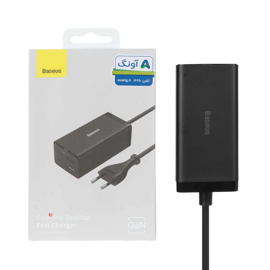 شارژر رومیزی فست چهار پورت Baseus مدل Gan5 Pro CCGP110201 67W - مشکی (گارانتی آونگ) - تصویر 1