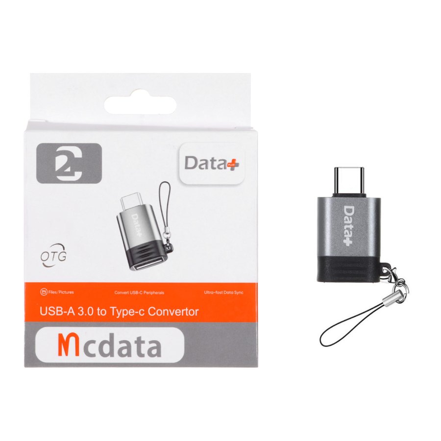 تبدیل Data Plus Type-C To USB3.0 مدل mcdata C2 - خاکستری (گارانتی IPM) - تصویر 1
