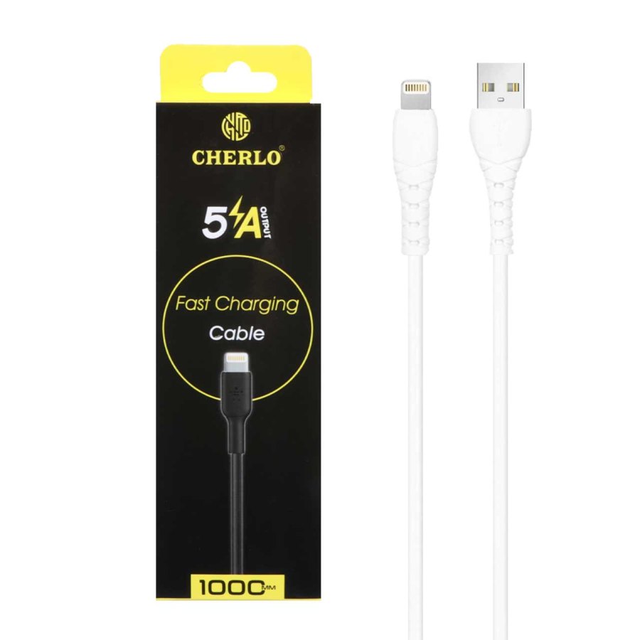 کابل شارژ فست آیفون CHERLO مدل CH-IP10 - سفید - SMO - تصویر 1