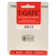 فلش مموری T-GATE USB2.0 مدل T108 ظرفیت 64GB - نقره ای (گارانتی آسان سرویس) - تصویر 1