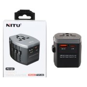 تبدیل برق 3 به 3 NITU مدل NT-A6 - مشکی (گارانتی 18 ماه تعویض نیکان همراه) - تصویر 1