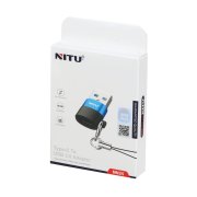 تبدیل NITU Type-C TO USB مدل NN35 - مشکی آبی (گارانتی 12 ماه تعویض نیکان همراه) - تصویر 2