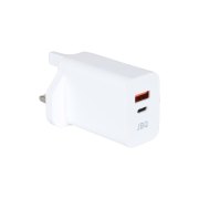 شارژر دیواری فست دو پورت JBQ مدل HC-30w 30W همراه با کابل Type-C To Lightning - سفید (گارانتی یکساله رصاصی) - تصویر 3