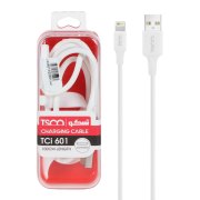 کابل شارژ و دیتا فست آیفون TSCO مدل Tci 601 - سفید(گارانتی 12 ماهه TSCO) - تصویر 1