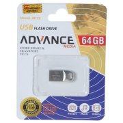 فلش مموری Advance Media مدل M125 USB2.0 ظرفیت 64GB - نقره ای - تصویر 1