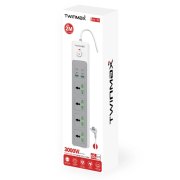 چندراهی برق 4 خانه TwinMax مدل MX-60 65W - مشکی - MMX - تصویر 2