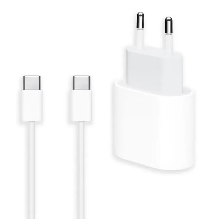 شارژر دیواری دوپین فست تک پورت اپل مدل A2347 iphone 16 Pro Max به همراه کابل شارژ Type-C To Type-C - سفید (گارانتی پارتیان پایا) - تصویر 1