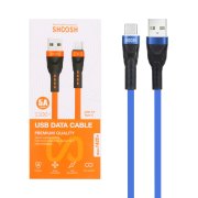 کابل شارژ سیلیکونی 1.1 متری فست Shoosh Type-C مدل +SH142C - آبی - SMO - تصویر 1