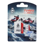 Queen tech Turbo microSDHC & adapter U3 Class 10 667X -100MB/s-128GB سفید قرمز - تصویر 1