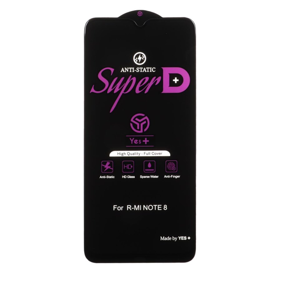 محافظ صفحه نمایش شیشه ای Super D Anti Static Yes Plus مدل Xiaomi Redmi Note 8 / Redmi 8 / Redmi 8a - تصویر 1