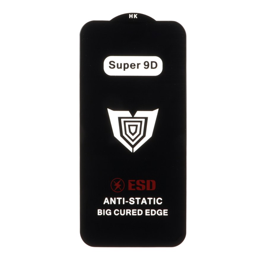 محافظ صفحه نمایش شیشه ای Full Cover ESD Anti Static - Super 9D مدل Apple iPhone 13 / iPhone 13 Pro / iPhone 14 / 16e (بدون پک) - تصویر 1