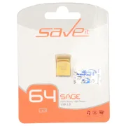 فلش مموری Save it USB2.0 مدل SAGE ظرفیت 64GB - طلایی (گارانتی مادام العمر آی تین) - تصویر 1