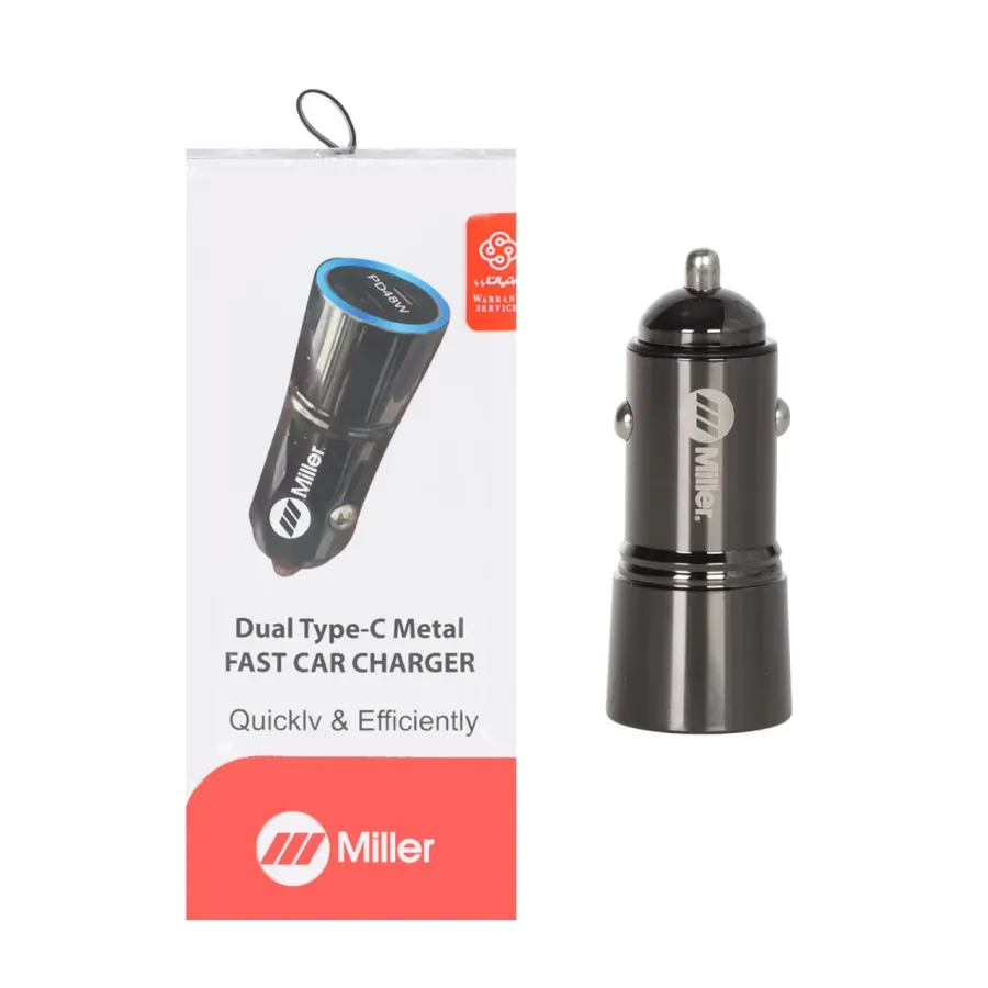 شارژر فندکی 48W فست و PD دو پورت Miller مدل M-CH106 - مشکی - (گارانتی پارتیان پایا) - تصویر 1