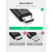 تبدیل MicroUSB2.0 به UGREEN USB2.0 مدل US133-10396 - مشکی - تصویر 7