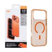 قاب اورجینال HDD شفاف کریستالی Msgsafe سری اطلس Apple iPhone 17 Pro Max / iPhone 18 Pro Max - نارنجی (پک دار) - تصویر 1