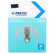 Pretec Snap Drive USB 3.2 Flash Memory - 32GB - نقره ای (گارانتی فراگامان) - تصویر 1