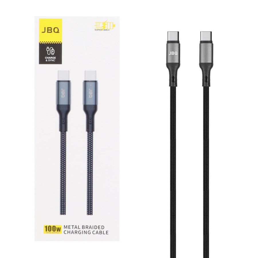 کابل شارژ PD و فست JBQ Type-C To Type-C مدل CA-1203 100W - مشکی (گارانتی یکساله رصاصی) - تصویر 1