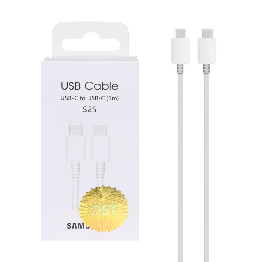 کابل شارژ فست Samsung Type-C To Type-C مدل S25 EP-DN980 - سفید -DST (گارانتی شش ماهه شرکتی) درجه یک - تصویر 1