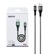 کابل شارژ پاوربانک فست آیفون NITU مدل NC34 - خاکستری (گارانتی 12 ماه تعویض نیکان همراه) - تصویر 1