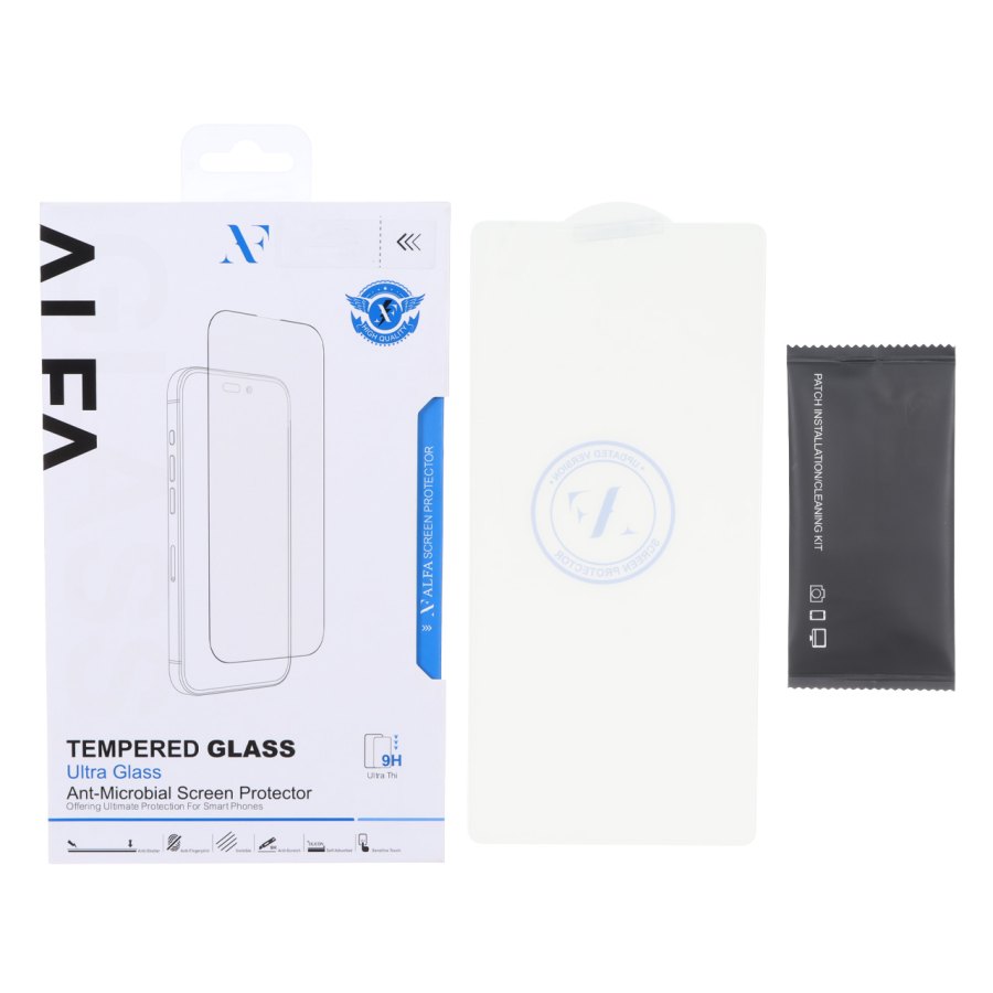 محافظ صفحه نمایش شیشه ای اورجینال ALFA بدون حاشیه Samsung Galaxy S25 Ultra (پک دار) - تصویر 1