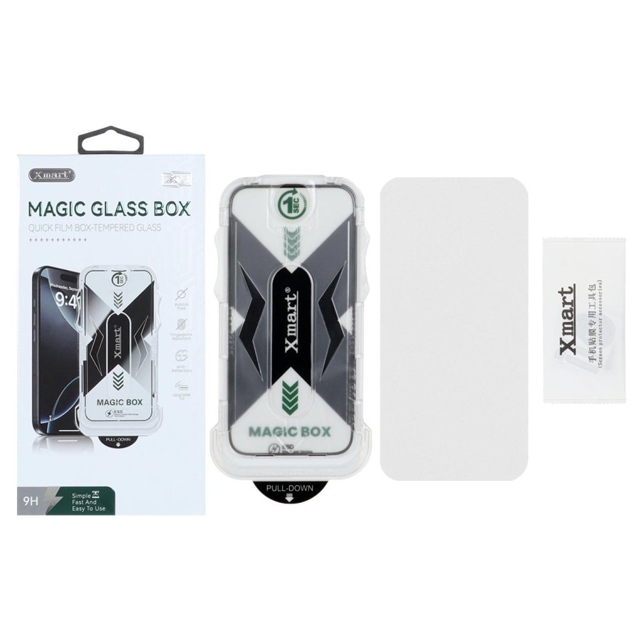 محافظ صفحه نمایش شیشه ای اورجینال XMART - Magic Glass Box مدل Apple iphone 16 (پک دار) - تصویر 1