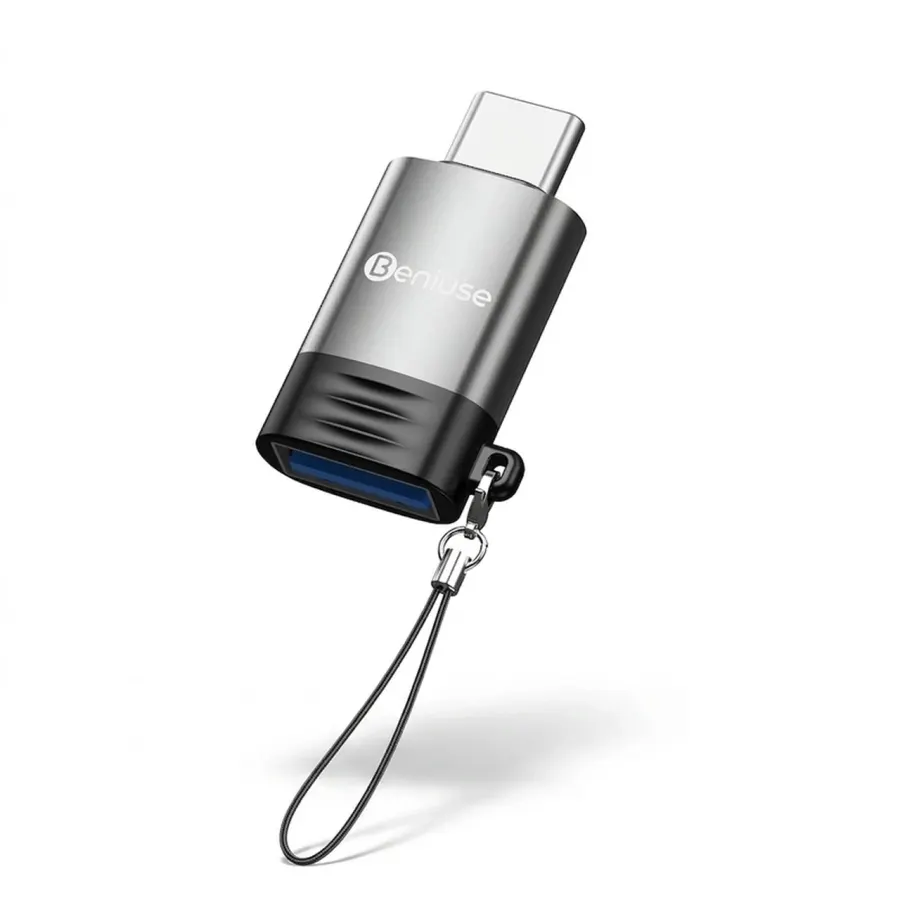 تبدیل Beniuse OTG Type-C To USB مدل BE-TG02 - خاکستری - تصویر 1