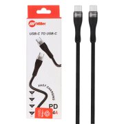 کابل شارژ فست Miller Type-C To Type-C مدل CA-2025 - مشکی (گارانتی پارتیان پایا) - تصویر 1