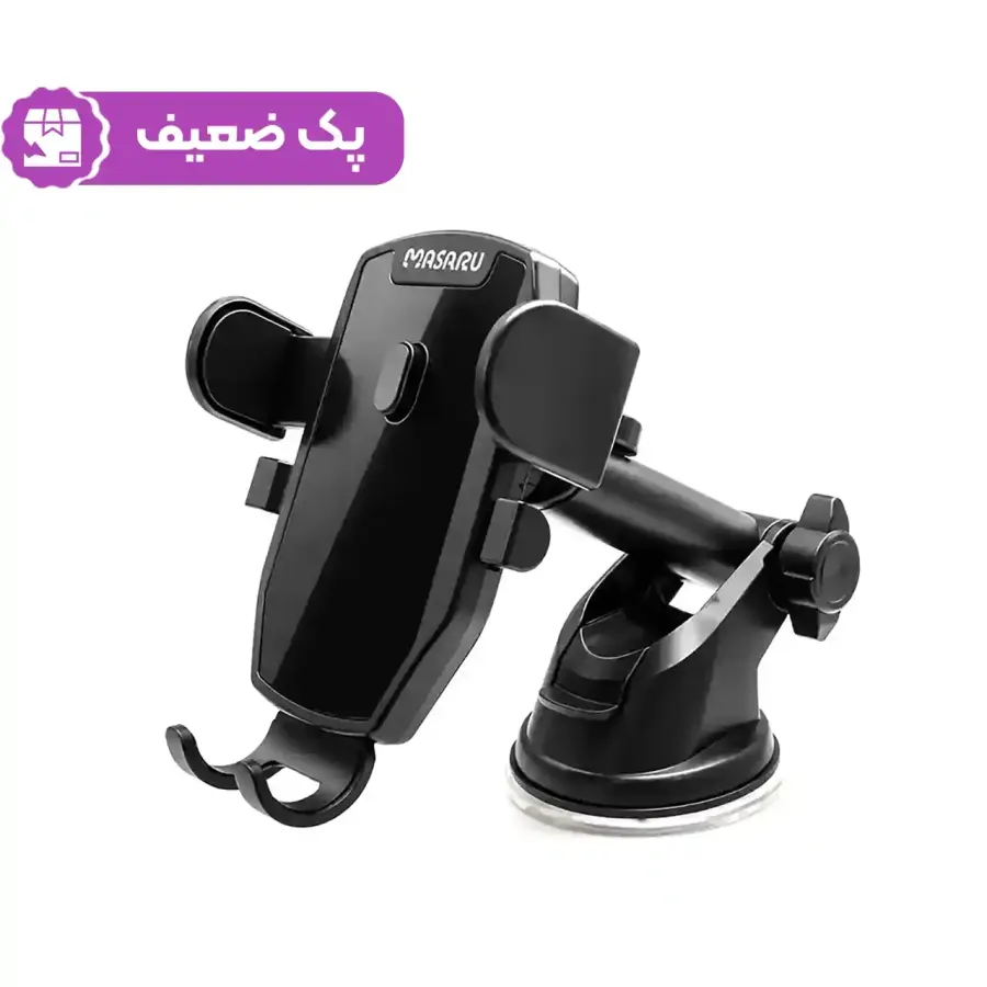 هولدر گوشی موبایل پایه دار Masaru مدل M340 - مشکی - SMO (پک ضعیف) - تصویر 1
