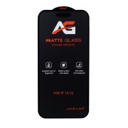 محافظ صفحه نمایش شیشه ای مات Full Cover Anti Static Mietubl AG مدل NTC - Apple iPhone 16 / iPhone 15 / iPhone 14 Pro - تصویر 1